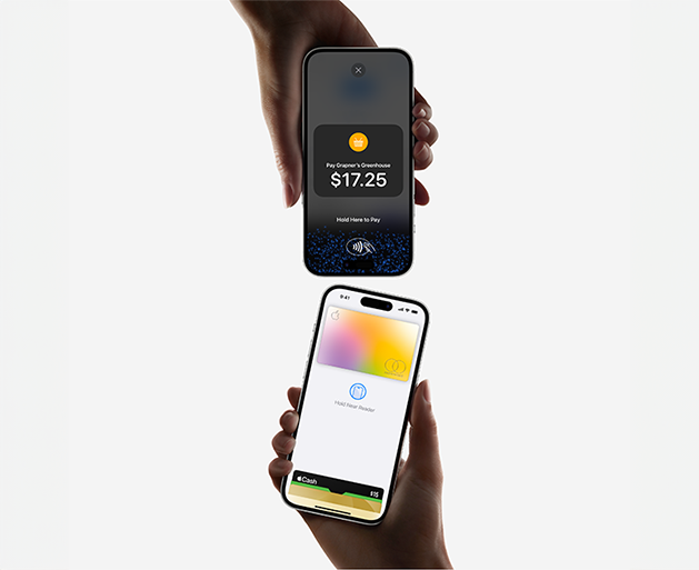 Two phones using American PaySave's Tap to Pay app